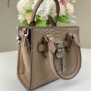 Michael Kors Hamilton XS Dusk Snake Satchel Crossbody Bag Purse